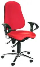 ANDREA židle kancelářská s područkami, červená